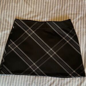 Athleta Black and Gray Plaid Pencil Skirt